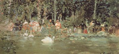 Ignacio Pinazo At the Edge of the Water Basin (nn02) Sweden oil painting art
